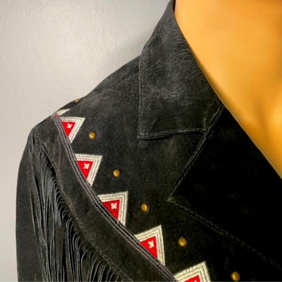 🤠Vintage Suede Western Jacket w/ Fringe🤠 - Picture 8 of 14